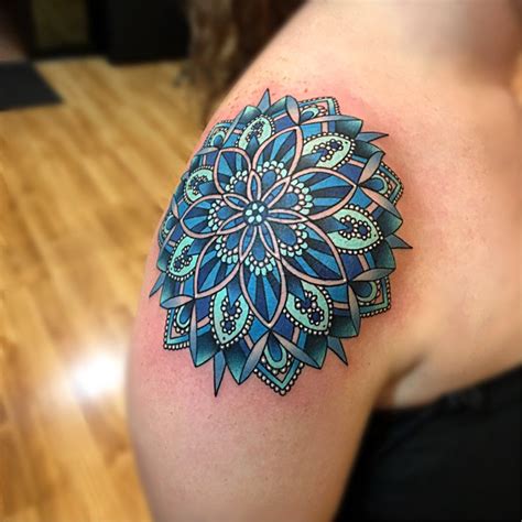 mandala tattoo in color